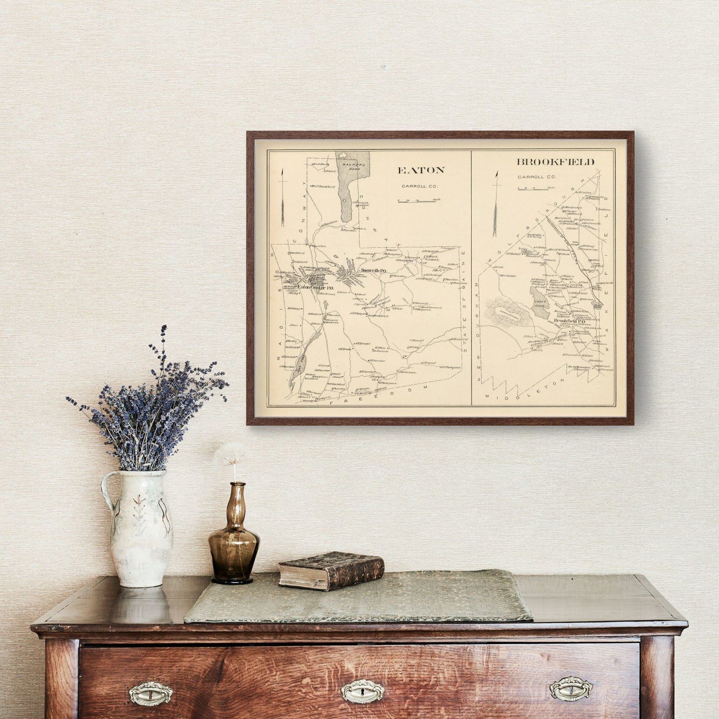 Vintage Map of Brookfield, New Hampshire 1892