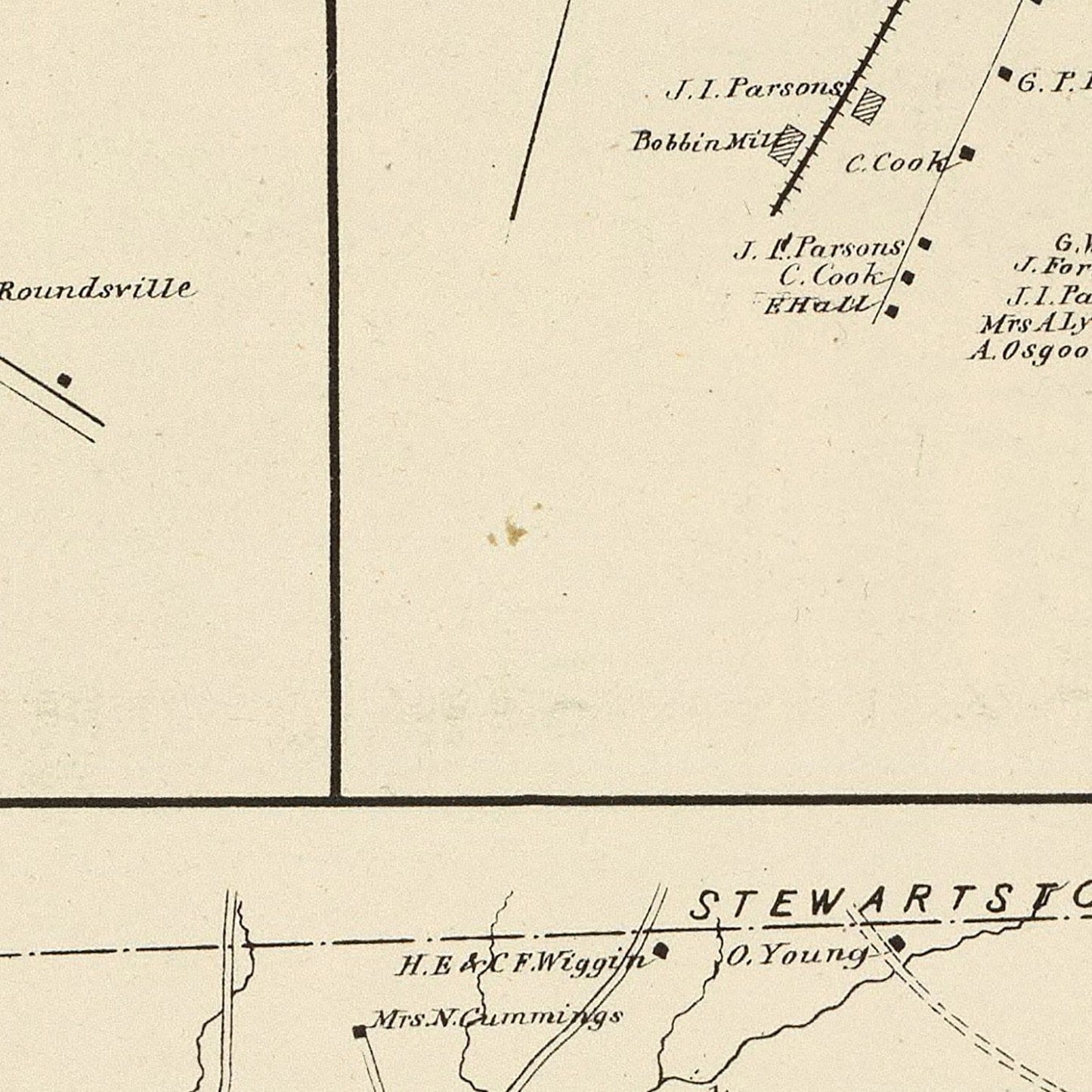 Vintage Map of Colebrook, New Hampshire, 1892