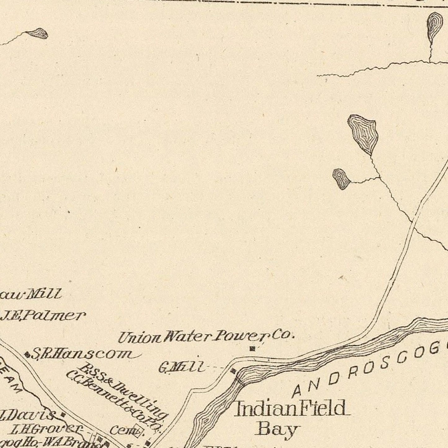 Vintage Map of Errol, New Hampshire, 1892