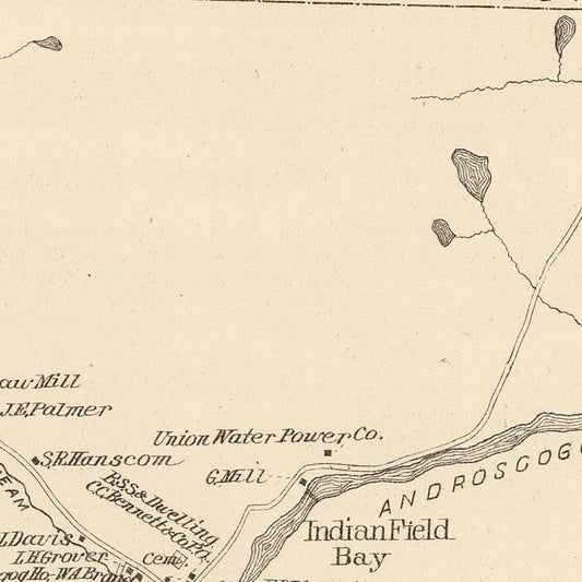 Vintage Map of Errol, New Hampshire, 1892