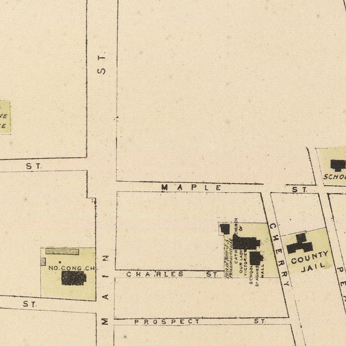 Vintage Map of Saint Johnsbury, Vermont, 1876