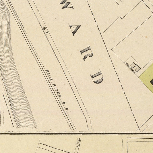 Vintage Map of Montpelier, Vermont, 1876