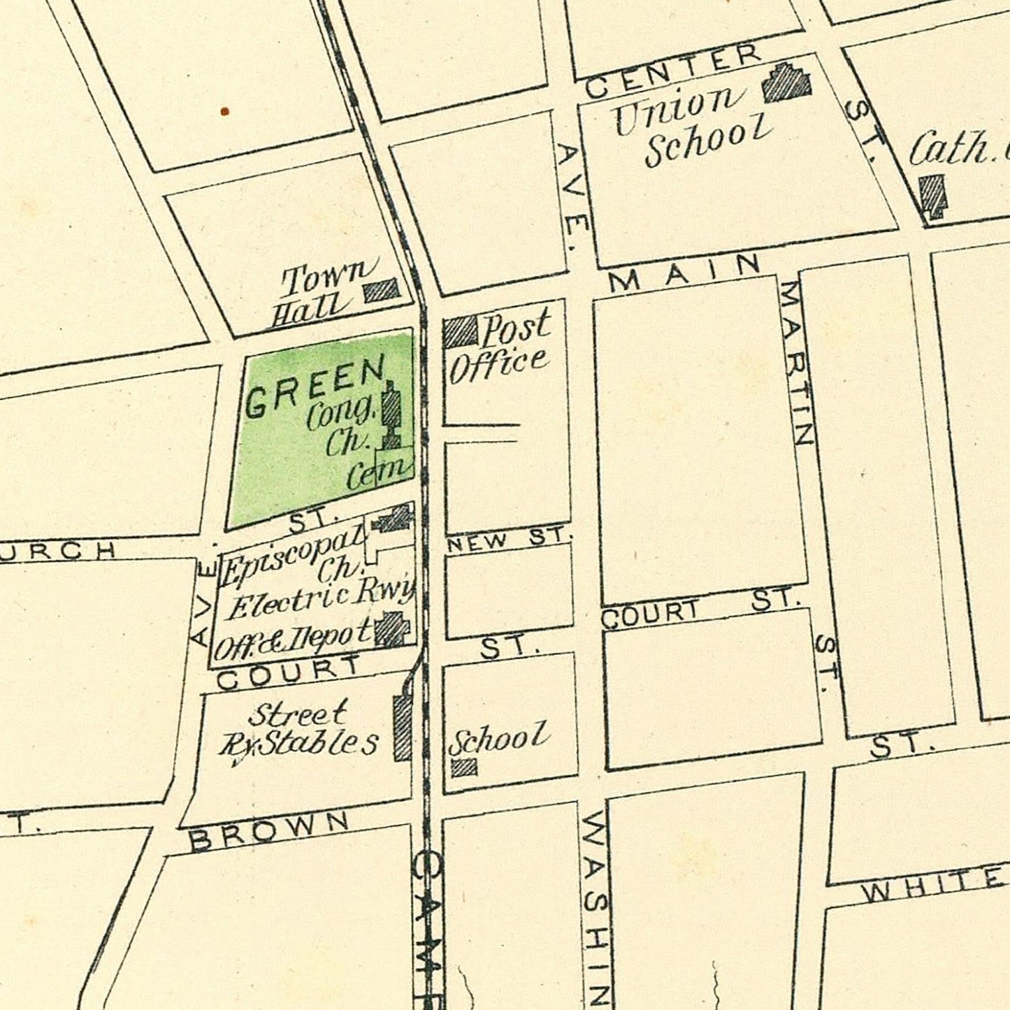 Vintage Map of West Haven, Connecticut, 1893