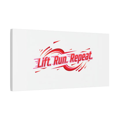 Lift Run Repeat Gym Motivation Canvas Wall Art