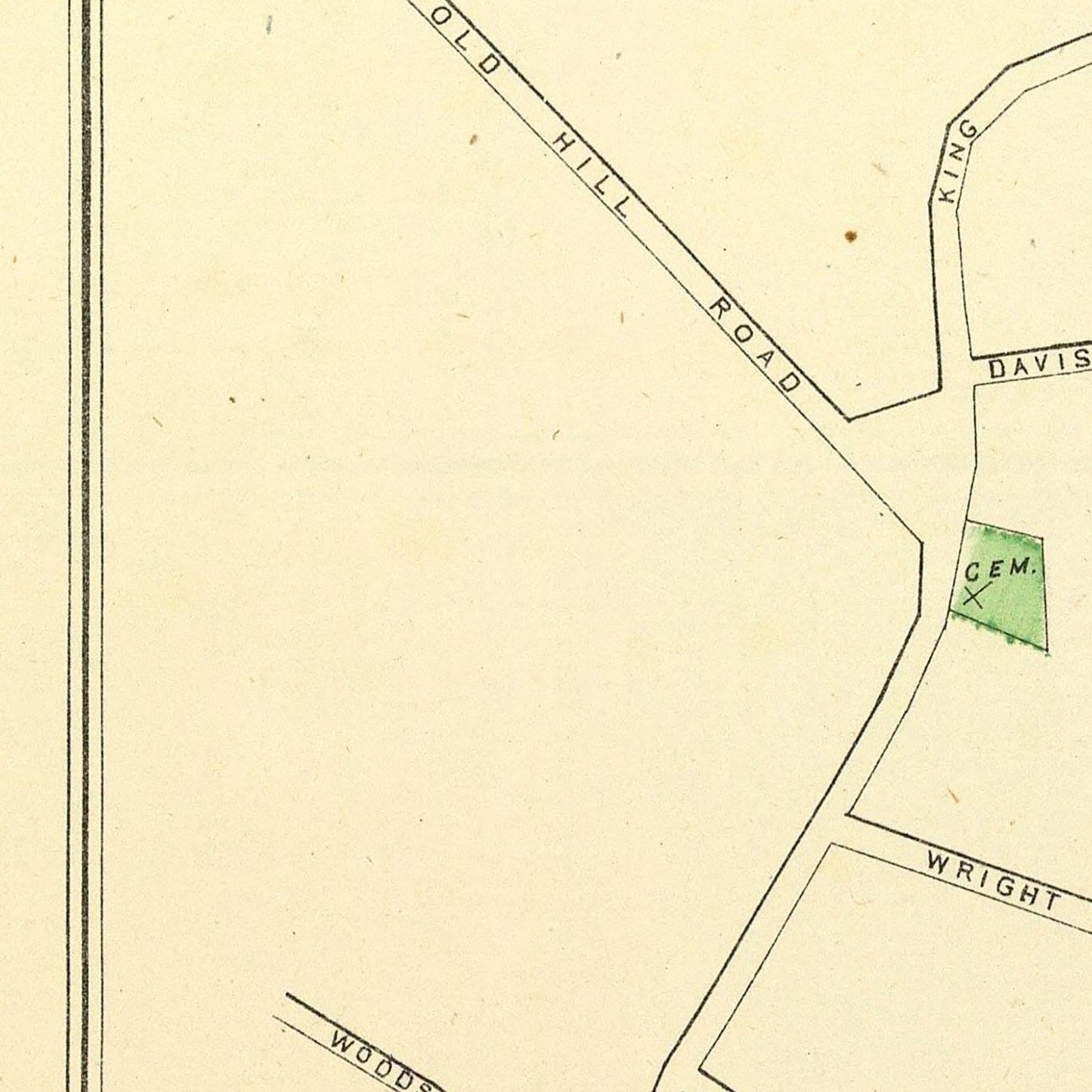 Vintage Map of Sandy Hook, Connecticut, 1893