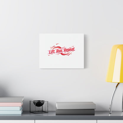 Lift Run Repeat Gym Motivation Canvas Wall Art