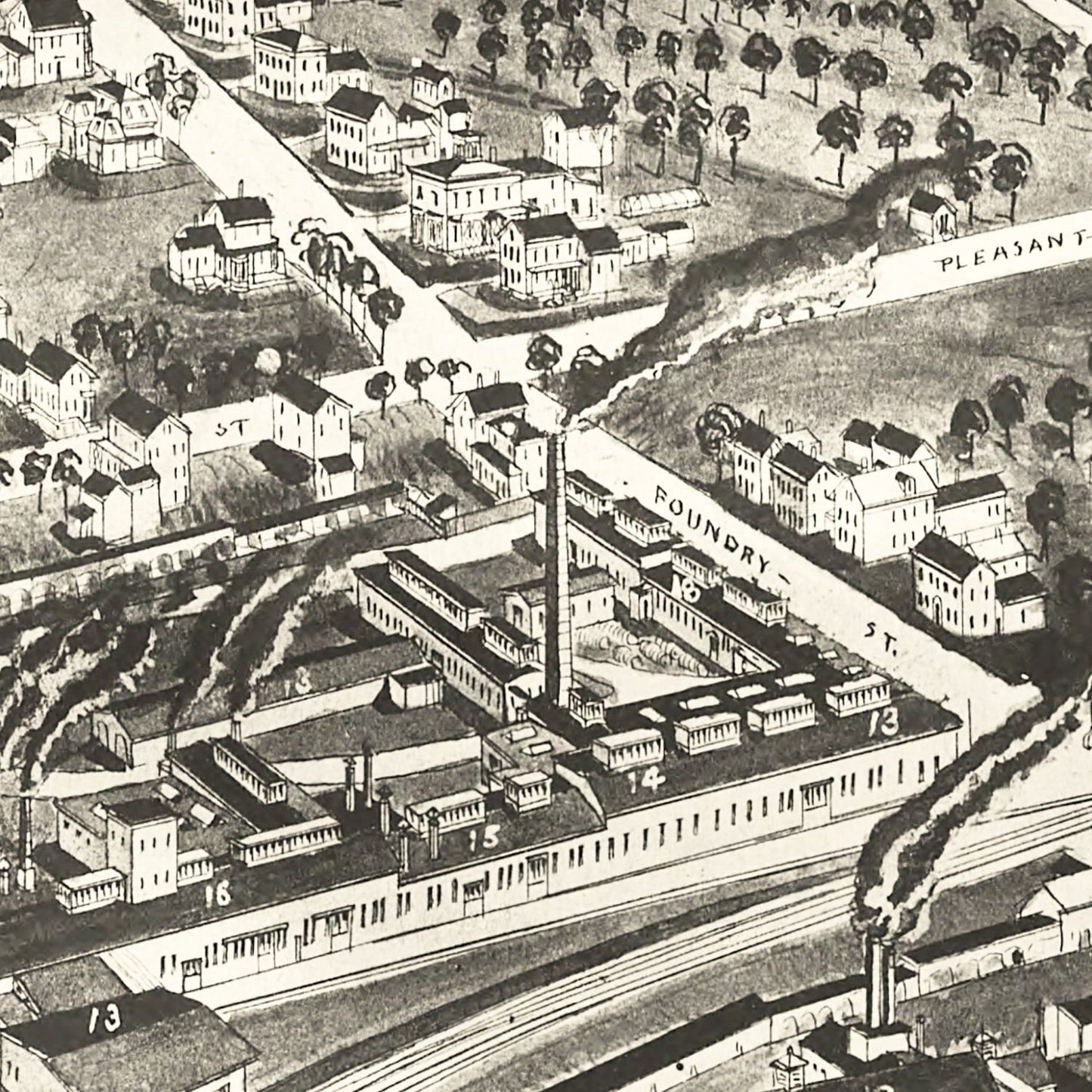 Vintage Map of South Newmarket, New Hampshire, 1884