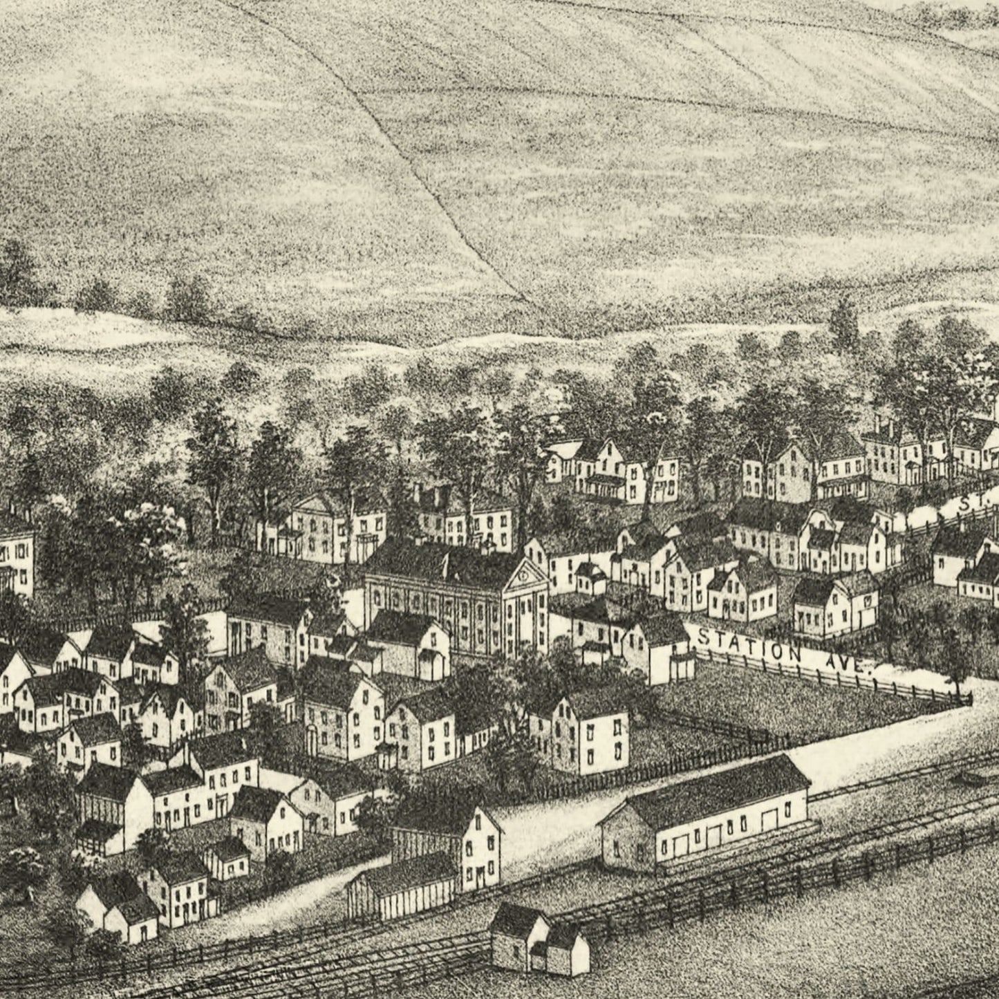Vintage Map of Groton, Massachusetts, 1886