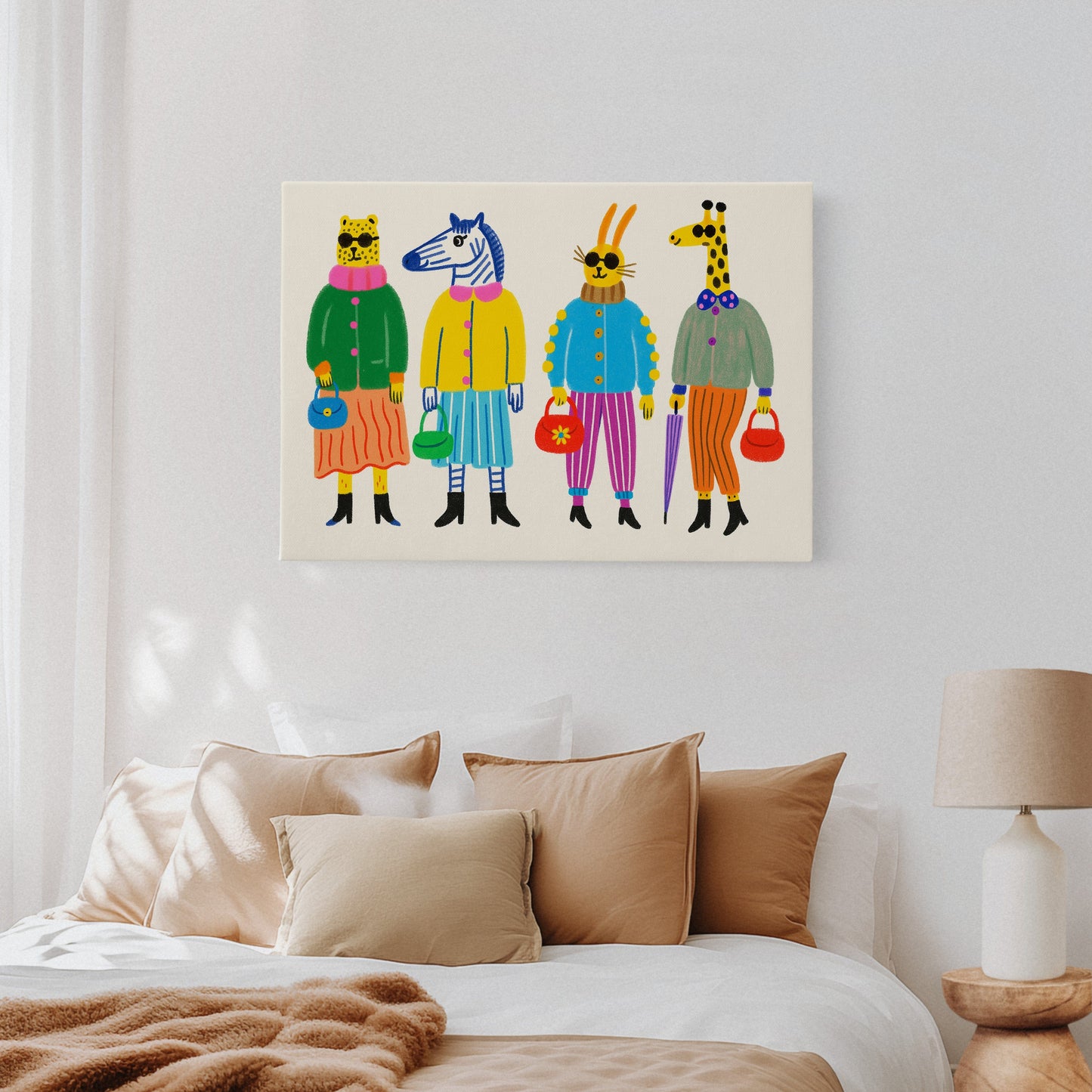 Fashion Herd Stylish Animal Friends Wall Art Print