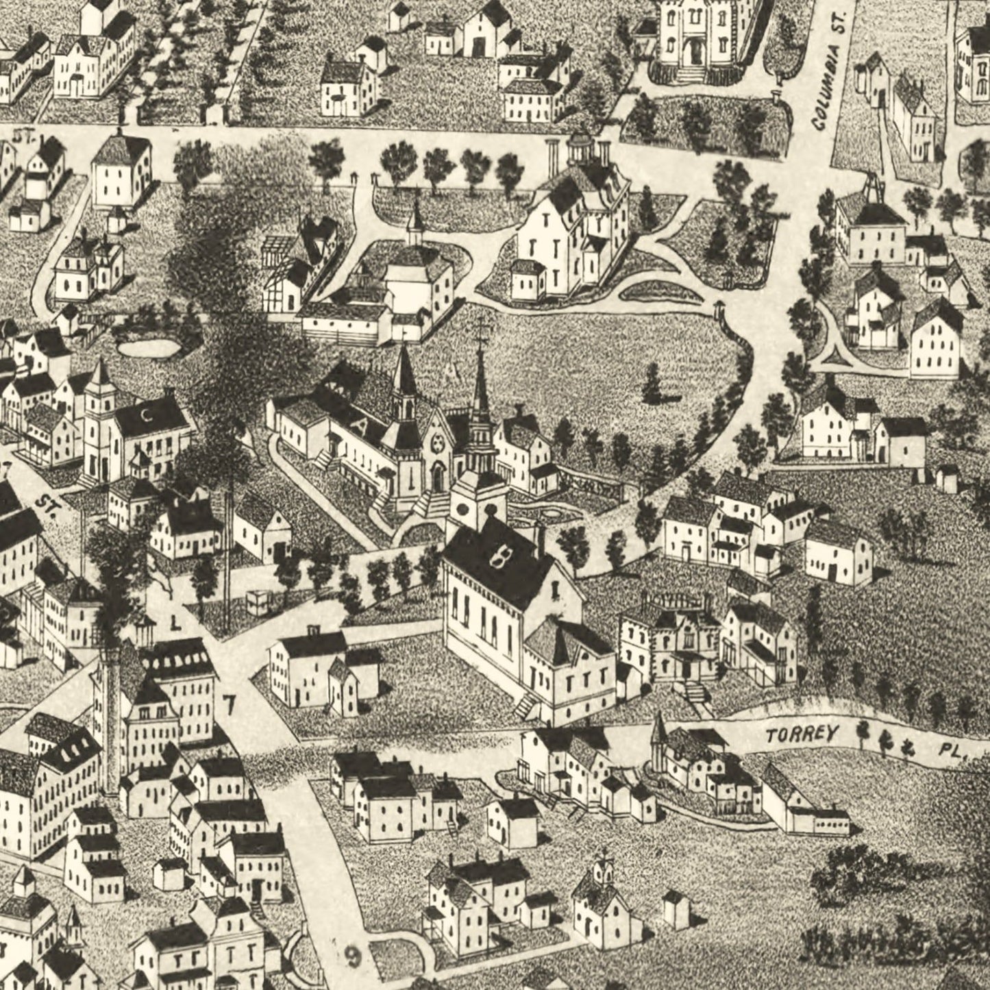 Vintage Map of South Weymouth, Massachusetts, 1885