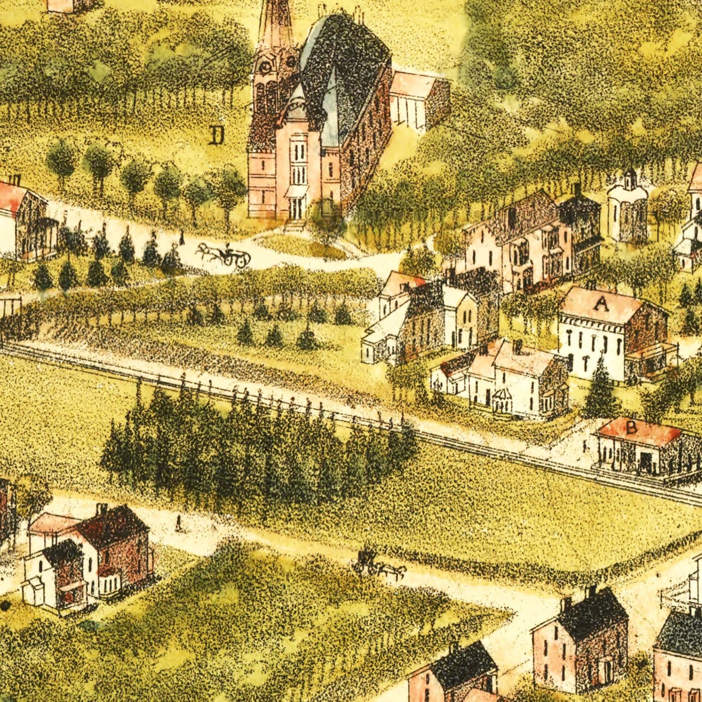 Vintage Map of Highlandville, Essex County, Massachusetts, 1887