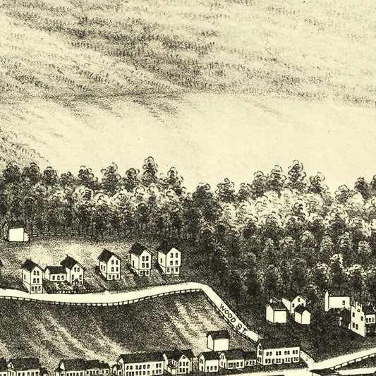 Vintage Map of Blackinton, Massachusetts, 1889
