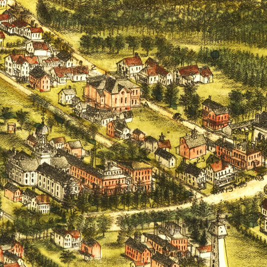 Vintage Map of Norton, Massachusetts, 1891