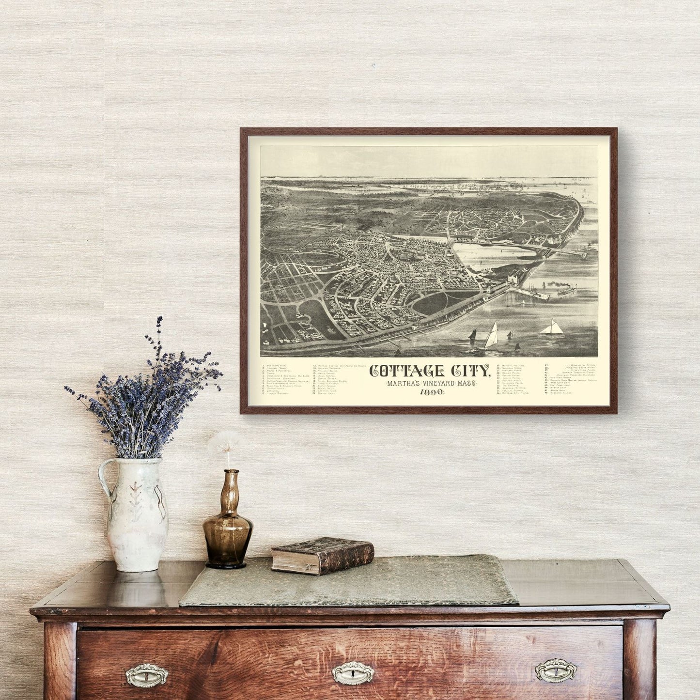 Vintage Map of Cottage City, Massachusetts 1890