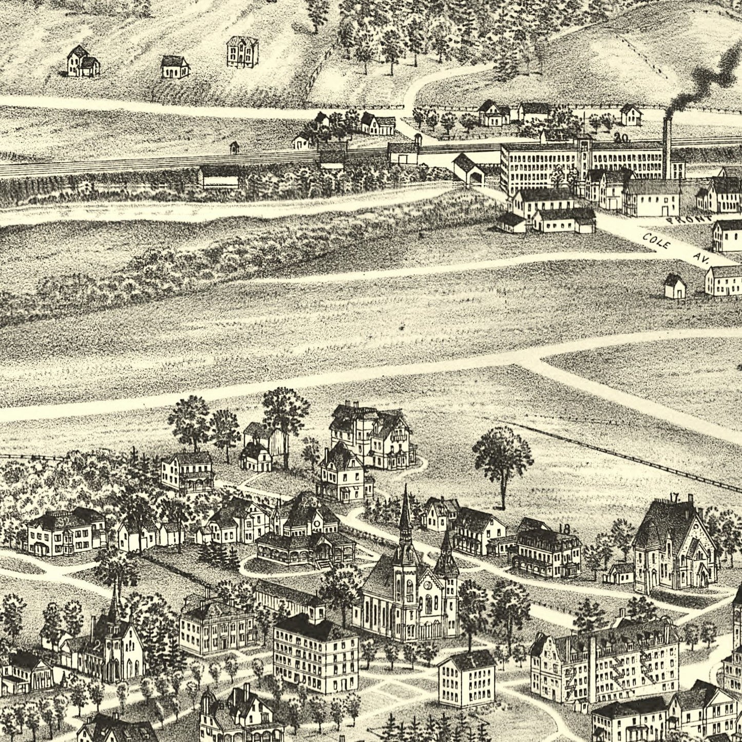 Vintage Map of Williamstown, Massachusetts, 1898