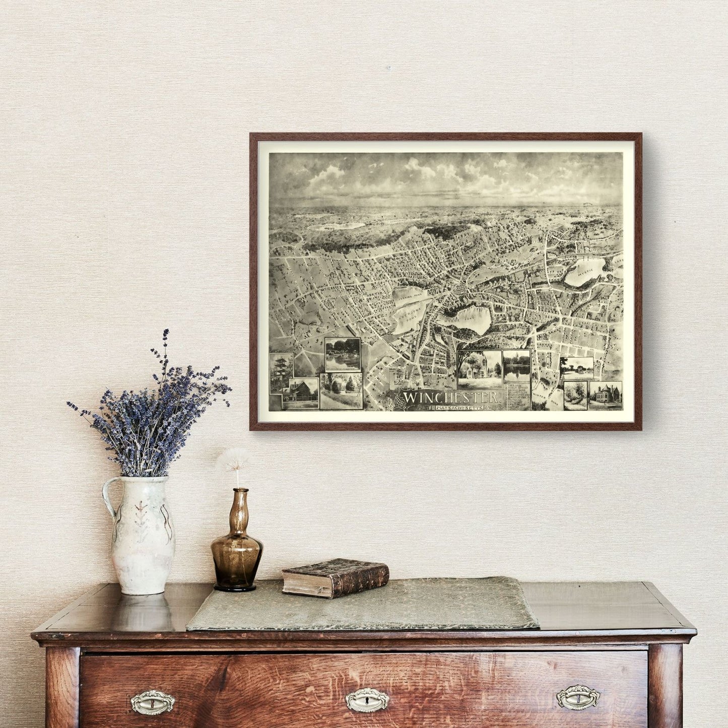 Vintage Map of Winchester, Massachusetts, 1898