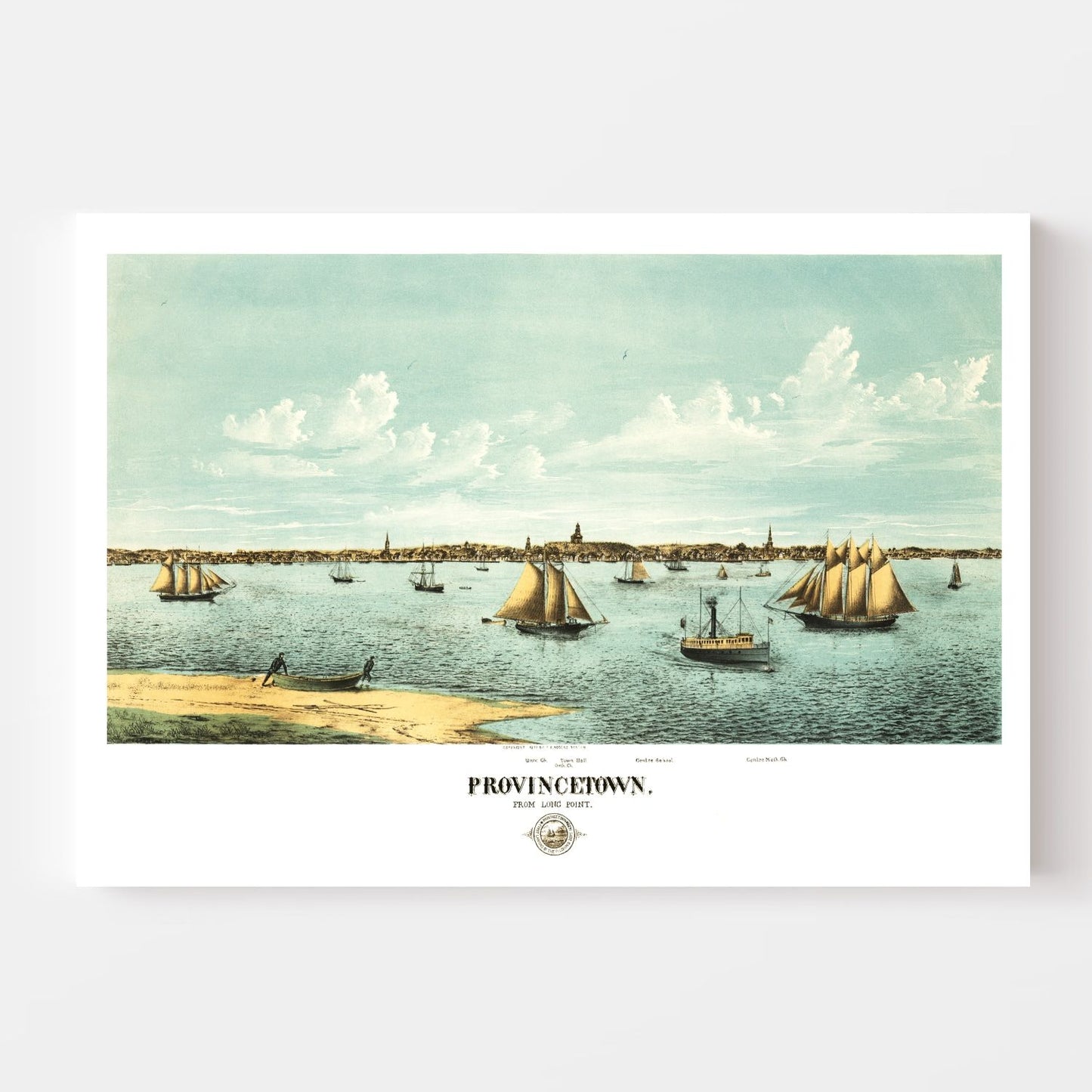 Vintage Map of Provincetown, Massachusetts, 1877