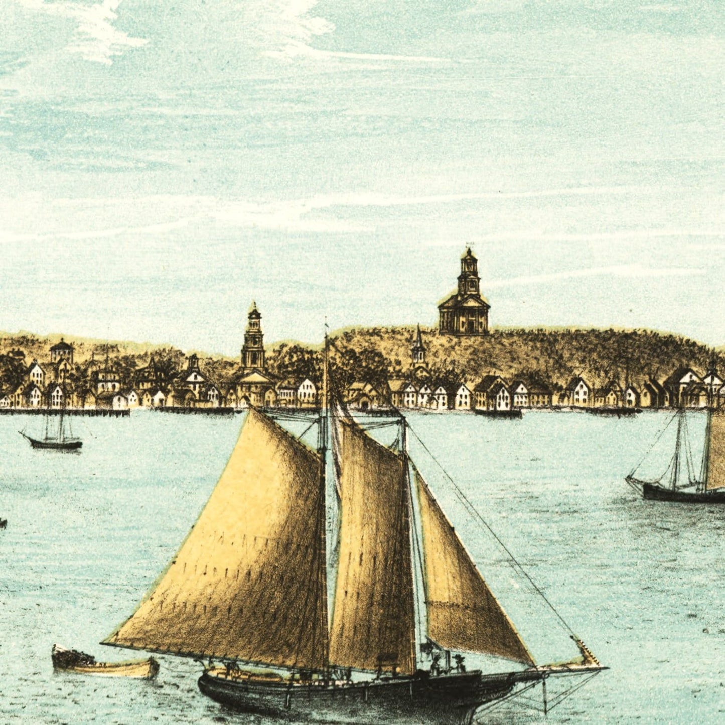 Vintage Map of Provincetown, Massachusetts, 1877