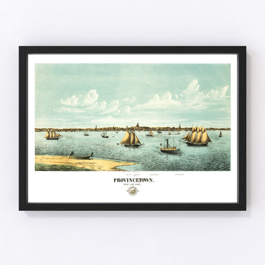 Vintage map of Provincetown, Massachusetts, 1877