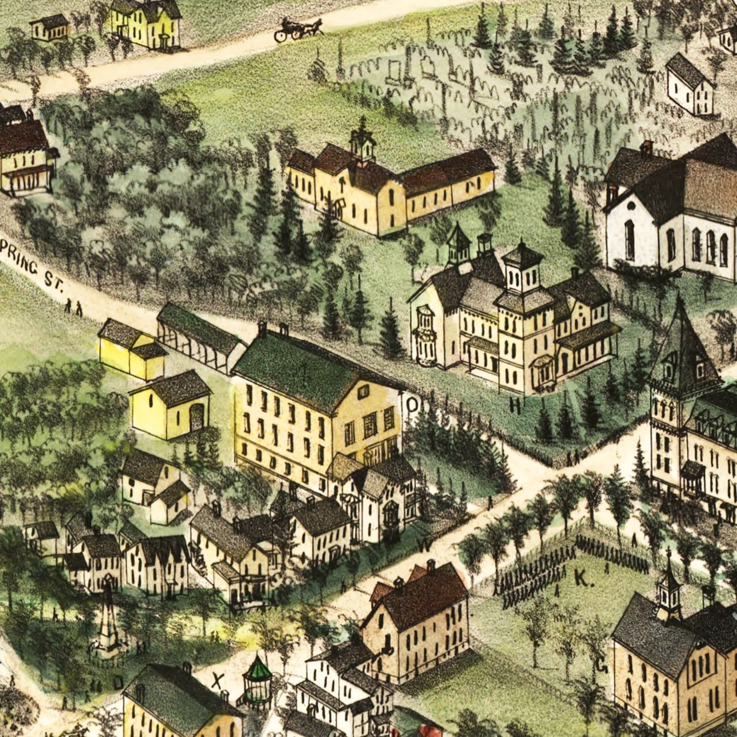 Vintage Map of Cheshire, Connecticut, 1882
