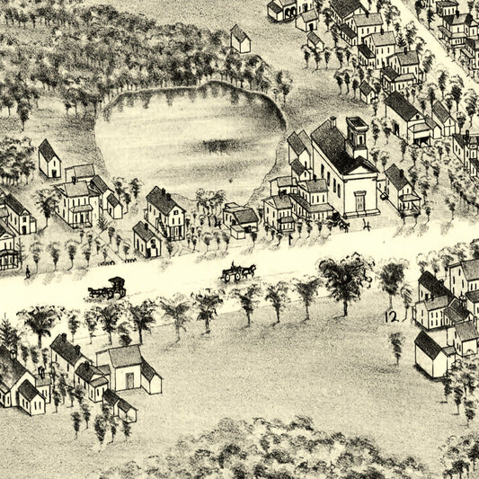 Vintage Map of Madison, Connecticut, 1881