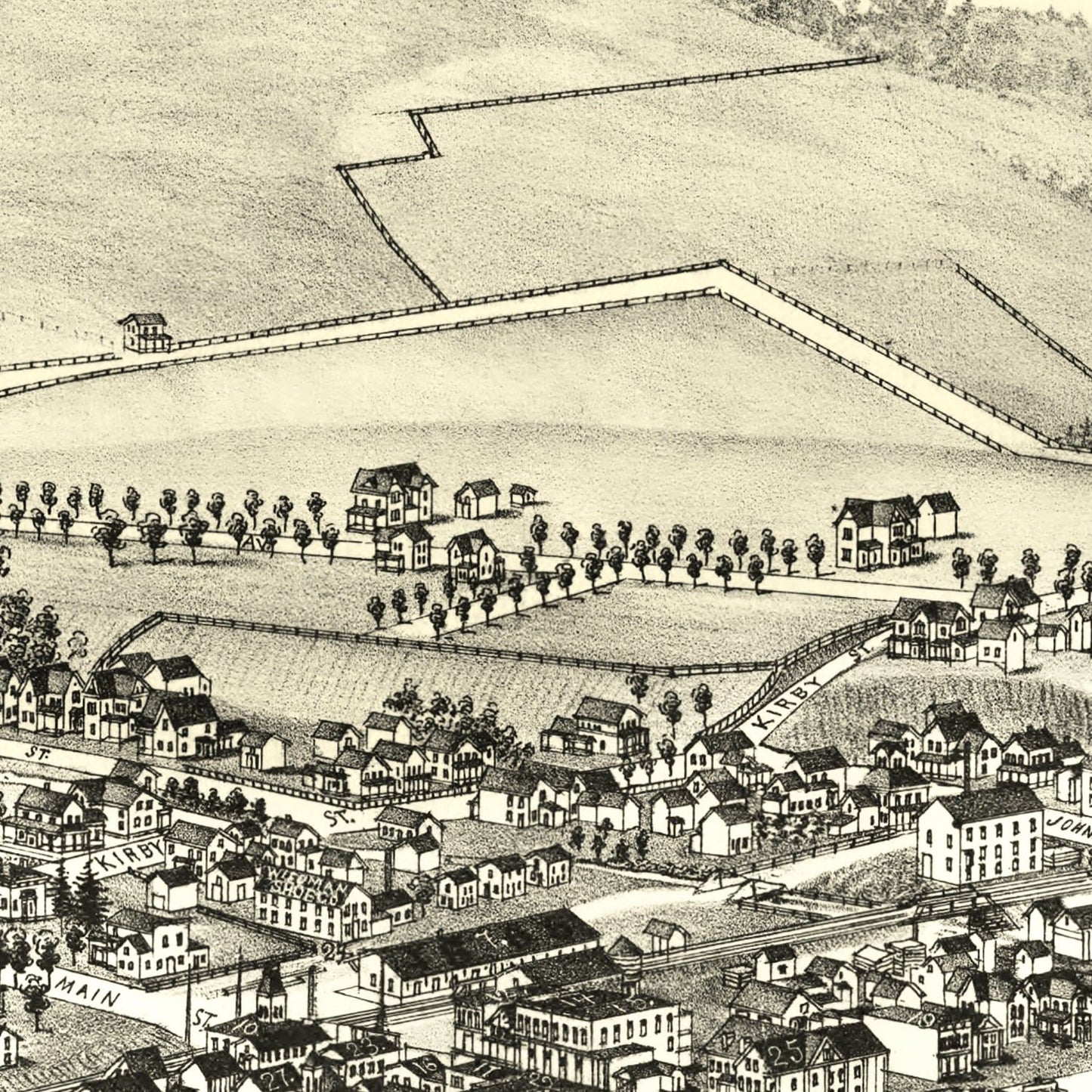 Vintage Map of Bainbridge, New York, 1889