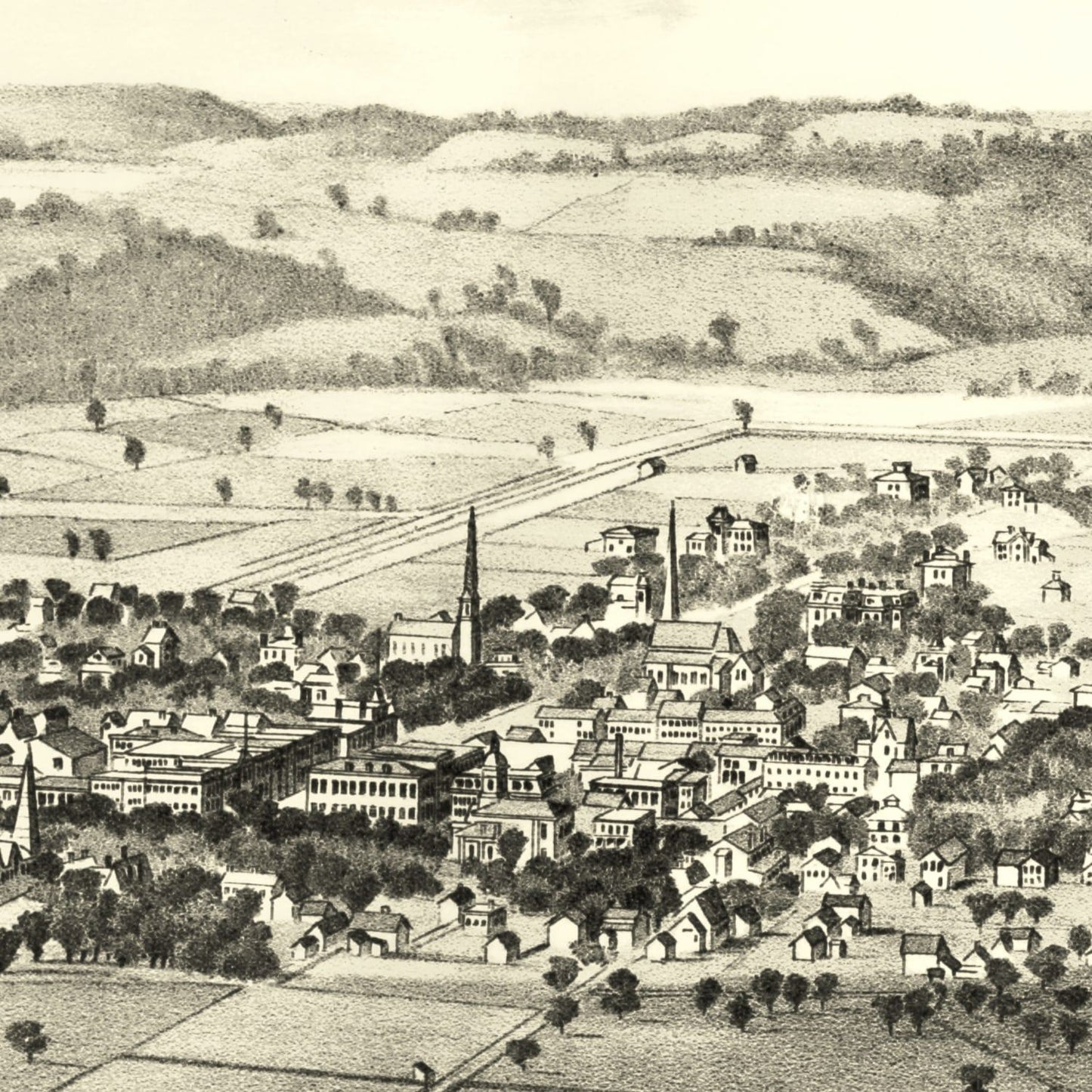 Vintage Map of Bath, New York, 1878