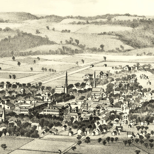 Vintage Map of Bath, New York, 1878