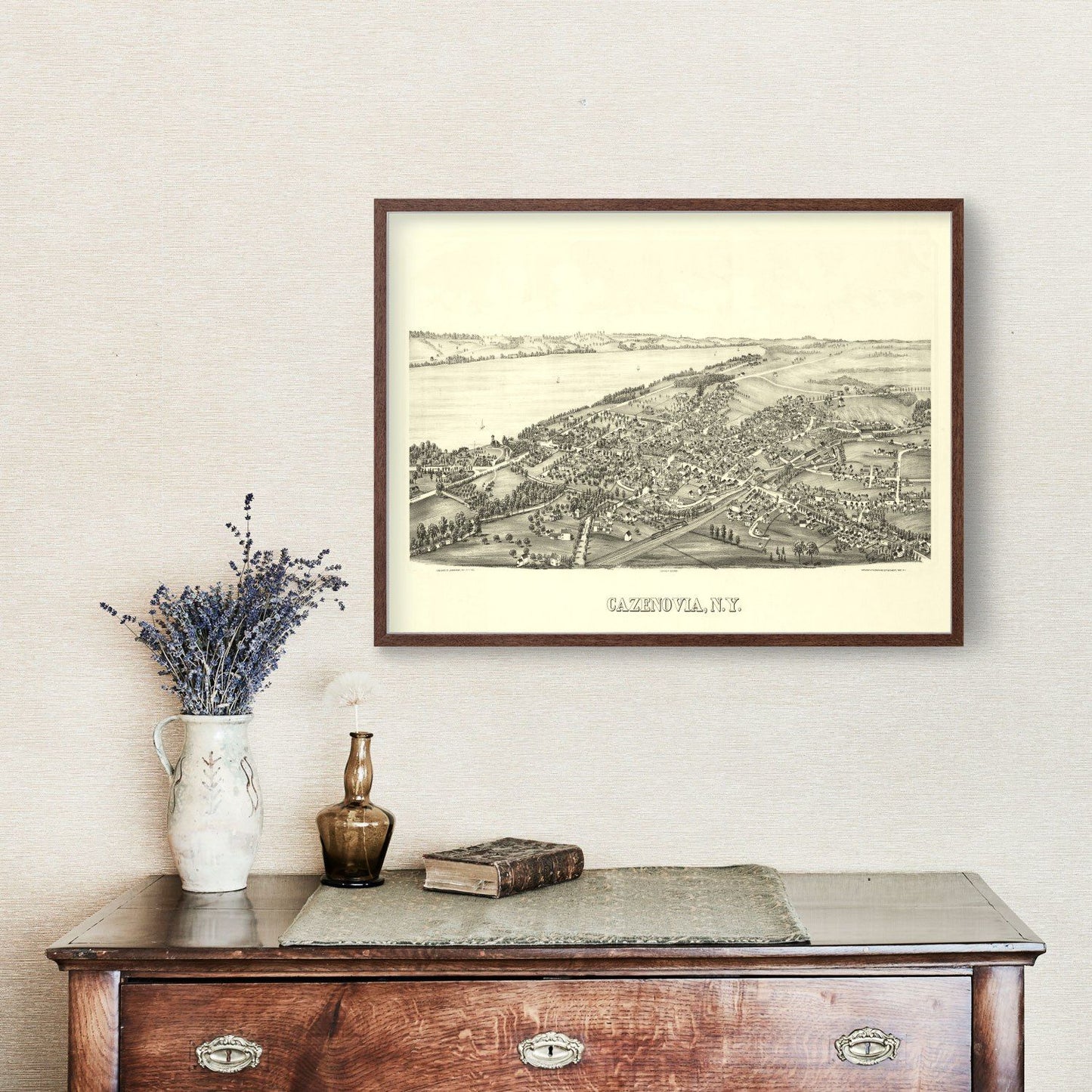 Vintage Map of Cazenovia, New York, 1890