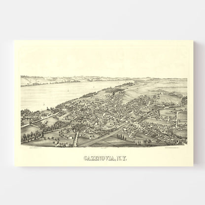 Vintage Map of Cazenovia, New York, 1890