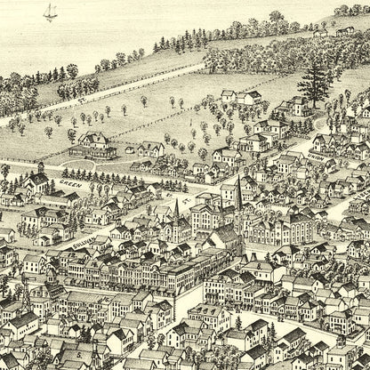 Vintage Map of Cazenovia, New York, 1890