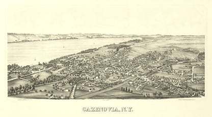 Vintage Map of Cazenovia, New York, 1890