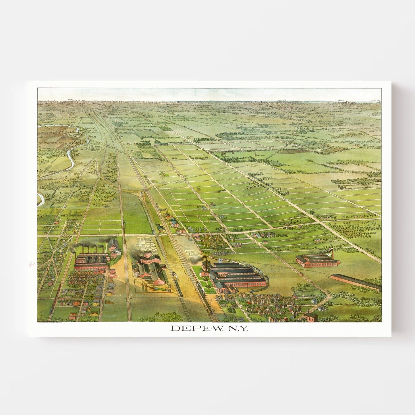 Vintage Map of Depew, New York, 1898
