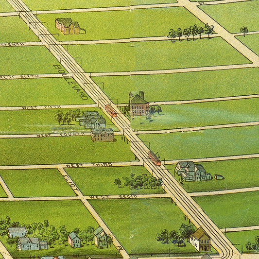 Vintage Map of Depew, New York, 1898