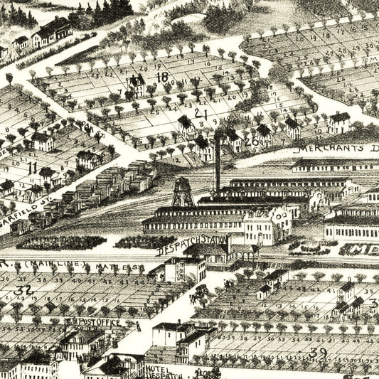 Vintage Map of Despatch, New York 1890
