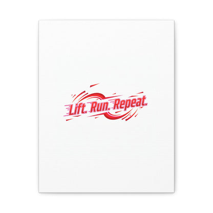 Lift Run Repeat Gym Motivation Canvas Wall Art