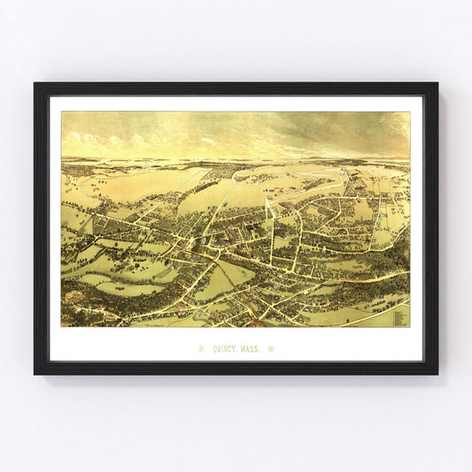 Vintage map of Quincy, Massachusetts, 1878