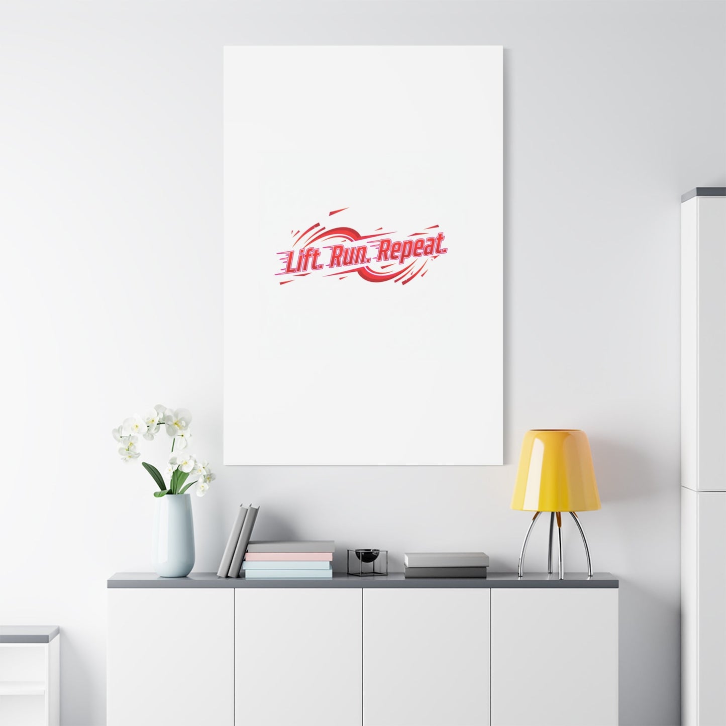 Lift Run Repeat Canvas | Fitness Wall Art, Gym Motivation