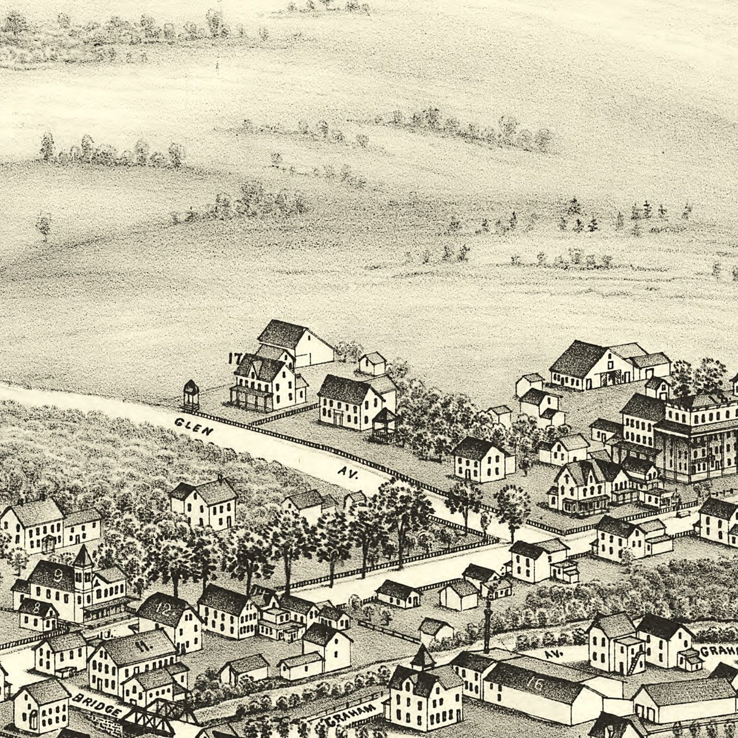 Vintage Map of Hunter, Greene County, New York, 1890