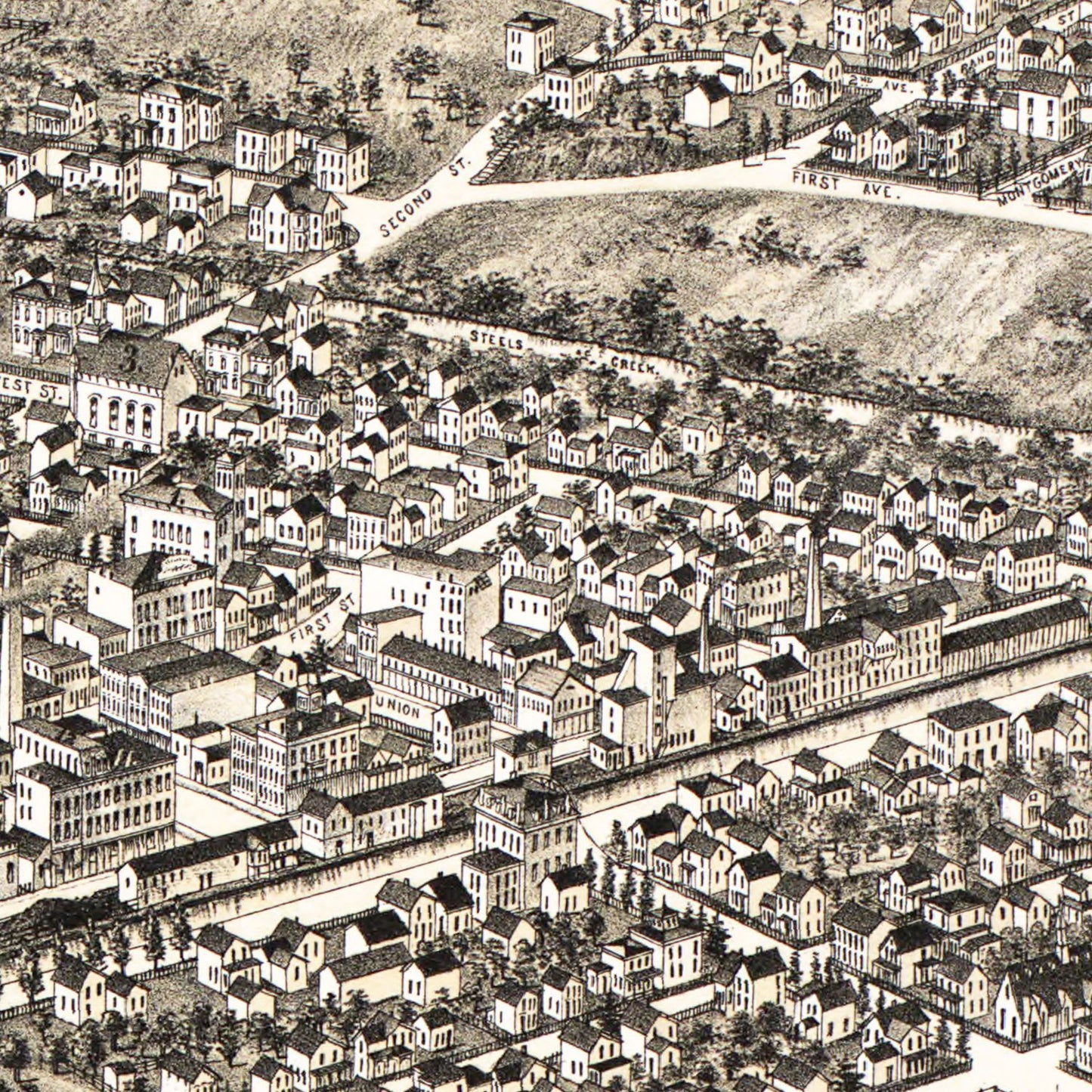 Vintage Map of Ilion, New York, 1881