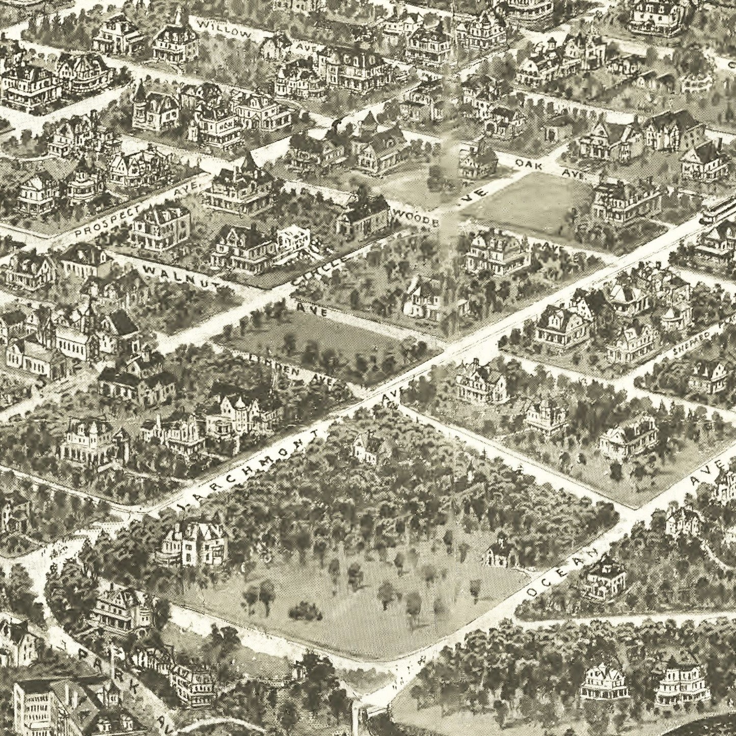 Vintage Map of Larchmont, New York, 1904