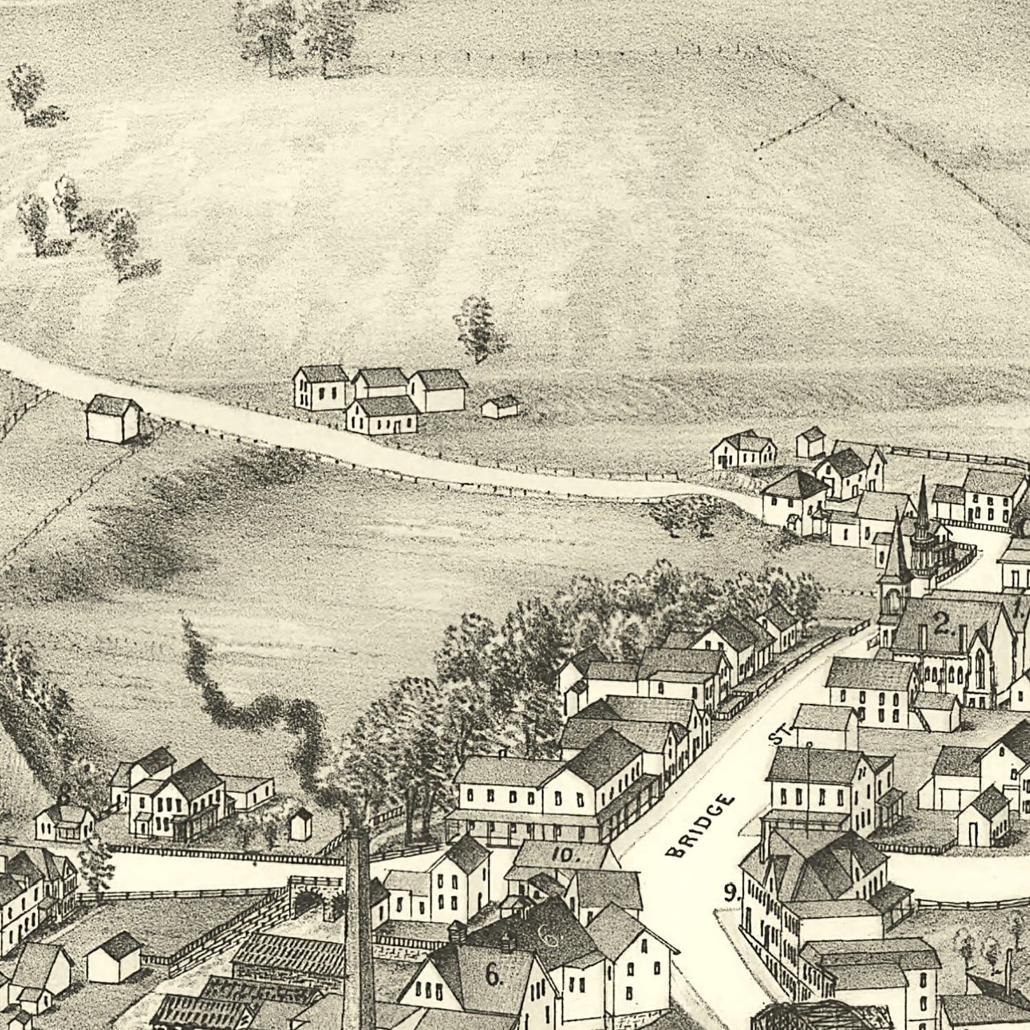 Vintage Map of Middleville, New York, 1890