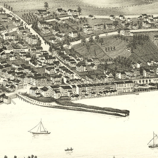 Vintage Map of Skaneateles, New York, 1884