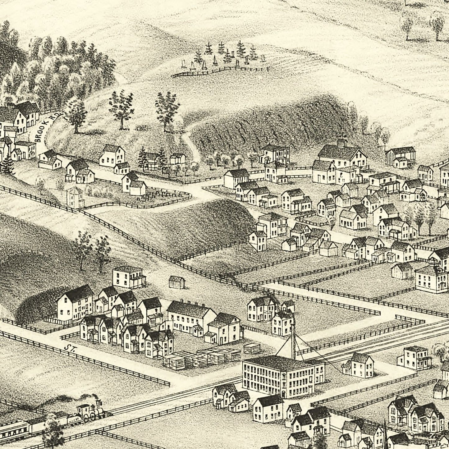 Vintage Map of Unadilla, New York, 1887