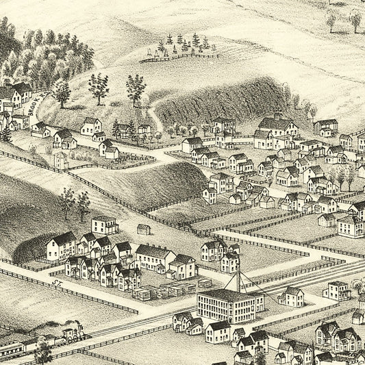 Vintage Map of Unadilla, New York, 1887