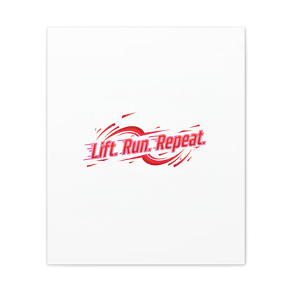 Lift Run Repeat Gym Motivation Canvas Wall Art