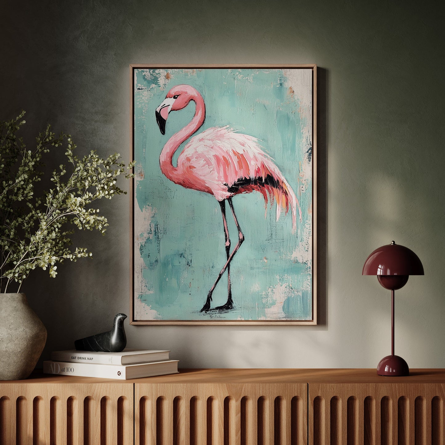 Flamingo Wall Art - Tropical Pink Bird Print