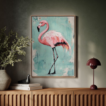 Flamingo Wall Art - Tropical Pink Bird Print