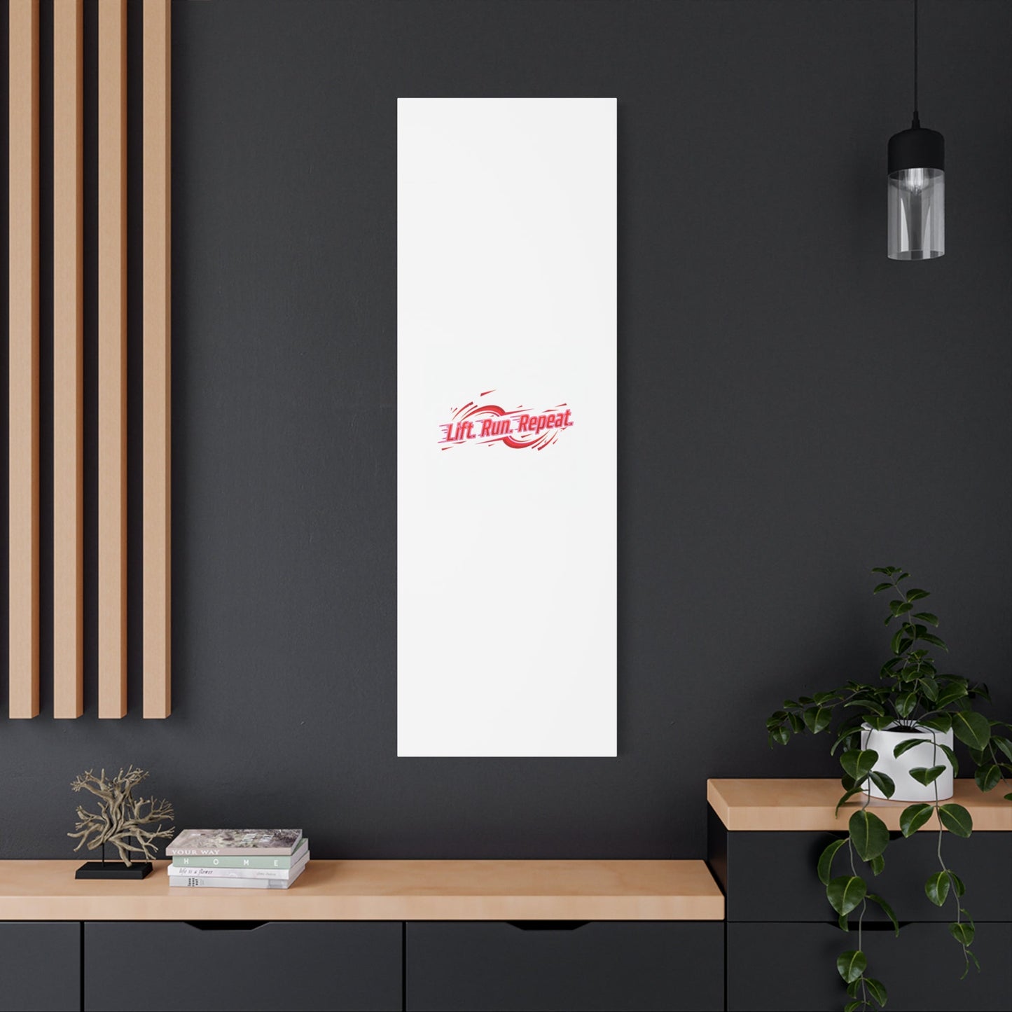 Lift Run Repeat Canvas | Fitness Wall Art, Gym Motivation