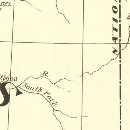 Vintage Yukon Gold Belt Map, 1897